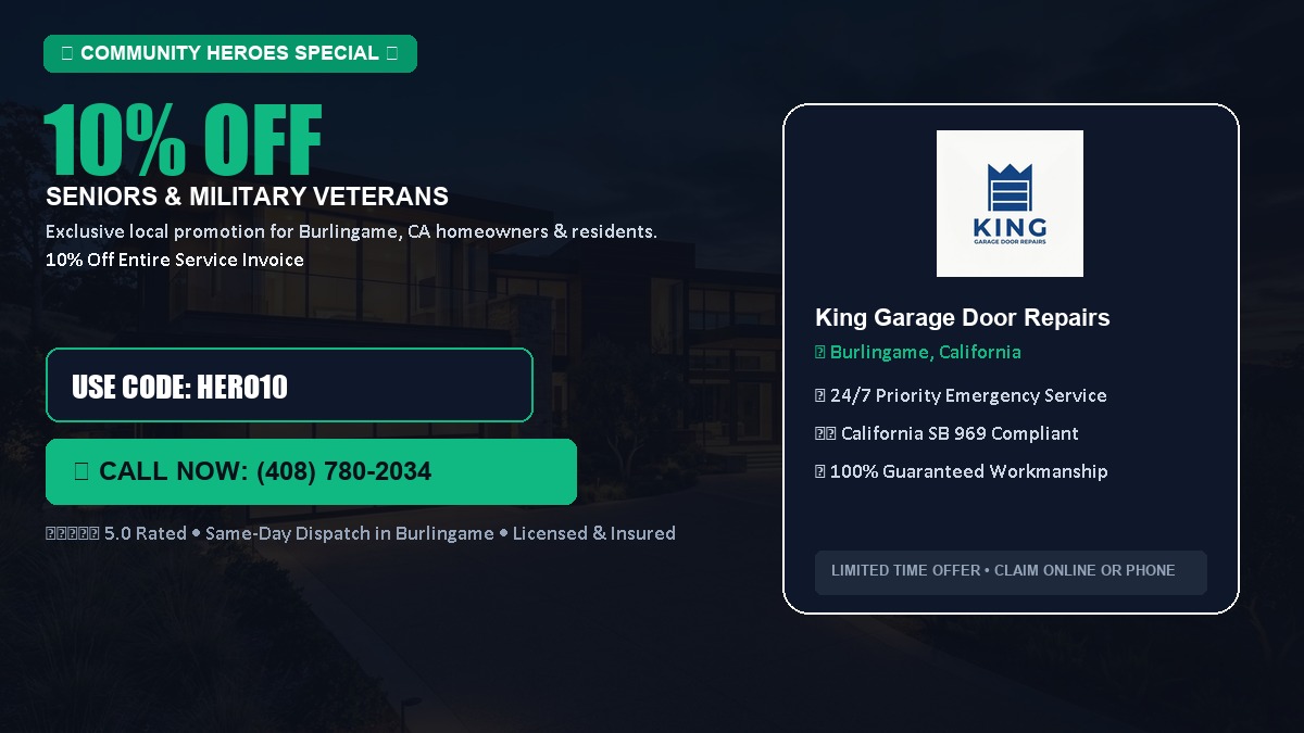10% OFF Senior Citizens (65+) & Military / Veteran Community Discount in Burlingame, CA